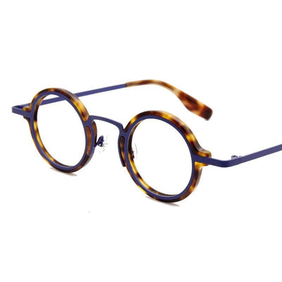 Retro Hawksbill Metal Round Frame Glasses