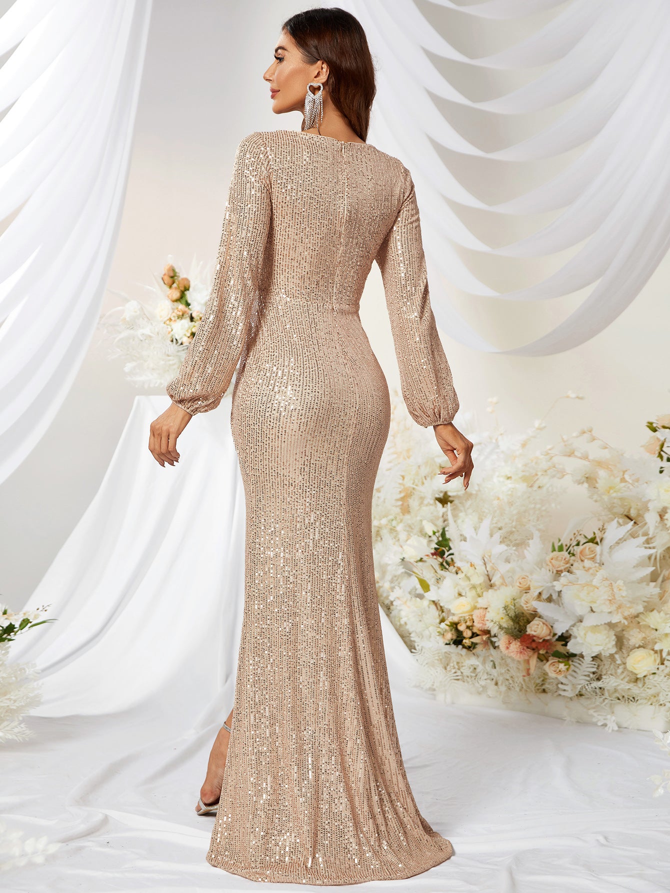 Sequined Fishtail Dress