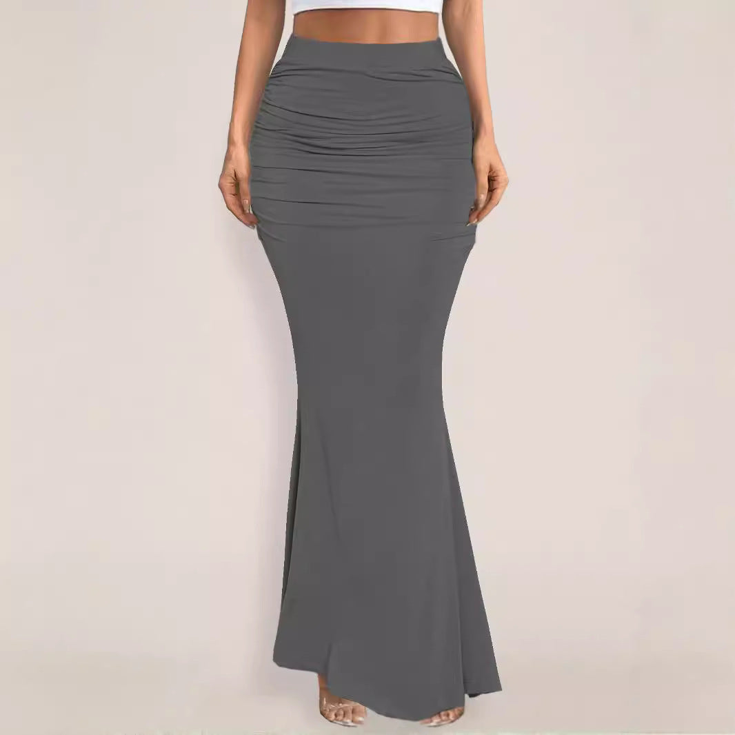 Sexy Slim Pleated Long Dress