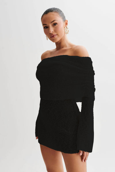 Hollow-Out Off-Shoulder Dress
