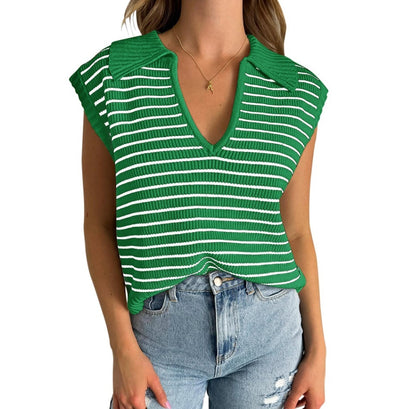V-neck Knitted Top