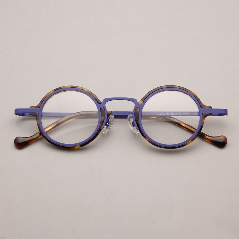 Retro Hawksbill Metal Round Frame Glasses