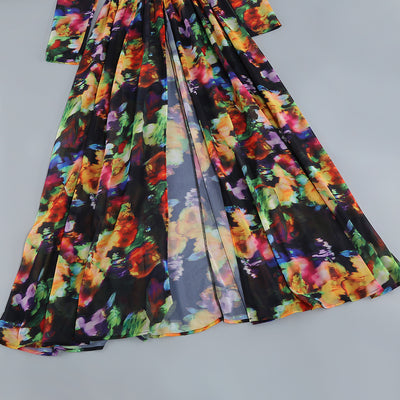 V-neck Split Dress