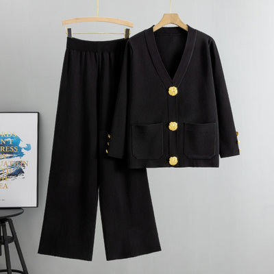 VellaLux -Knitted Cardigan Suit