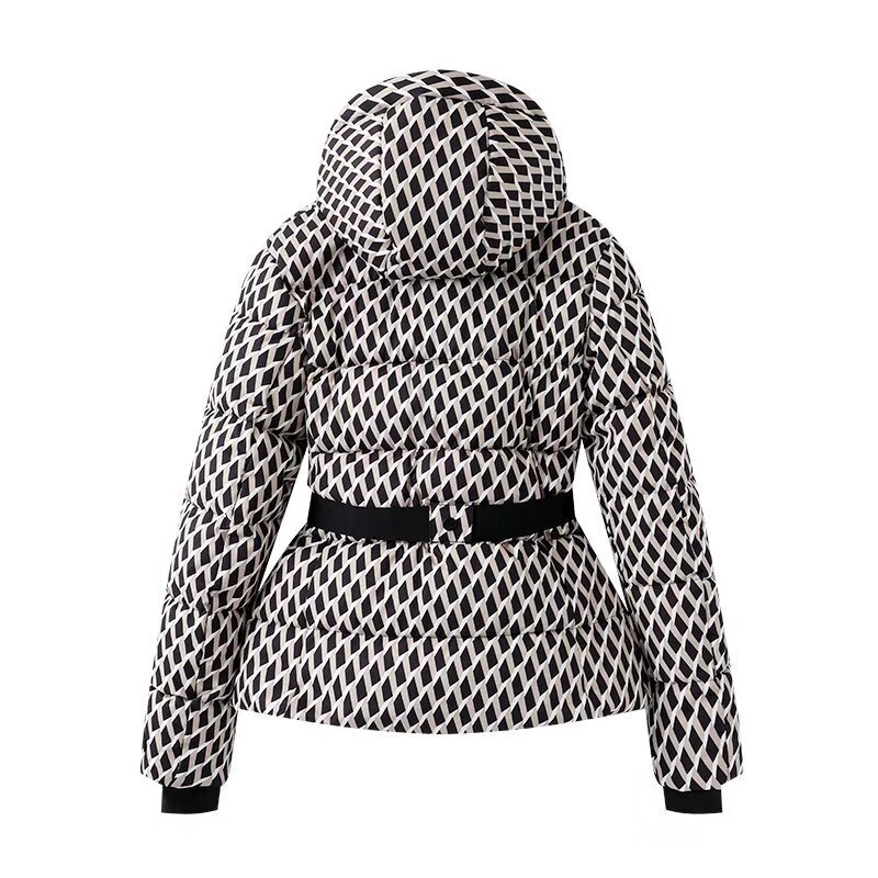 Waist-Slimming Belted Padded Jacket