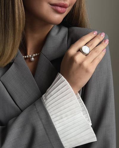 Blazer Dress with Pleated Skirt