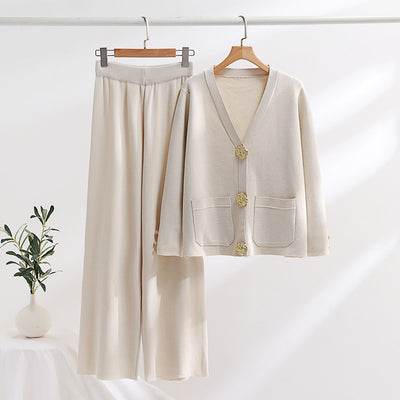 VellaLux -Knitted Cardigan Suit