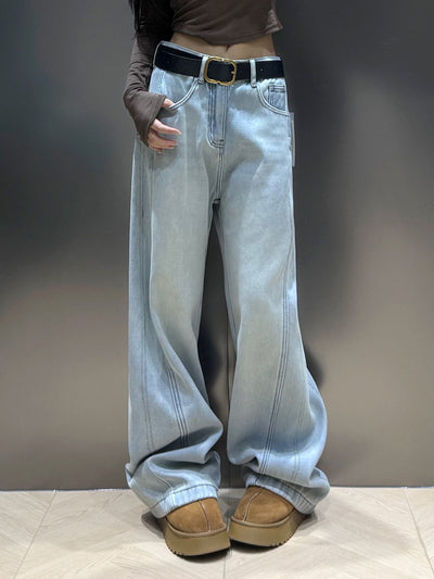 Drooping Slimming Wide-Leg Pants