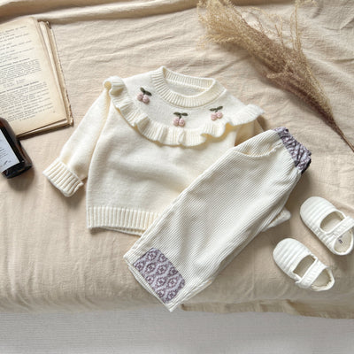 Baby Lace Collar Knitted Top