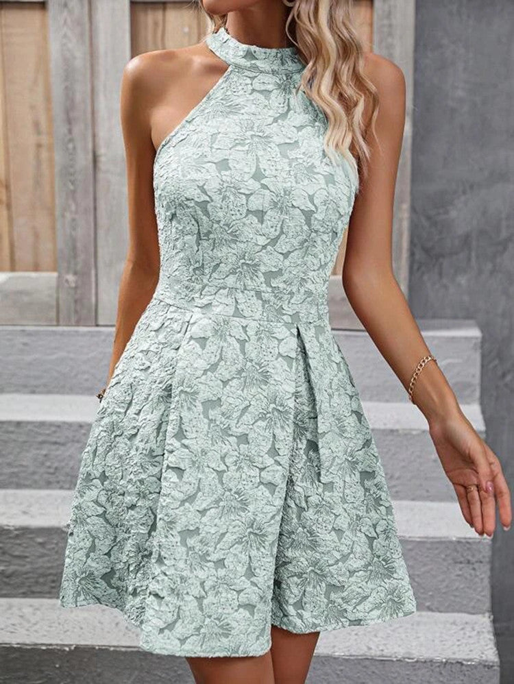 Sleeveless Halter Dress