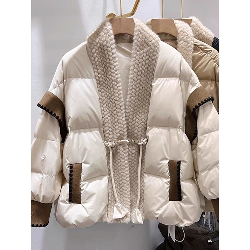 V-neck Padded Down Jacket