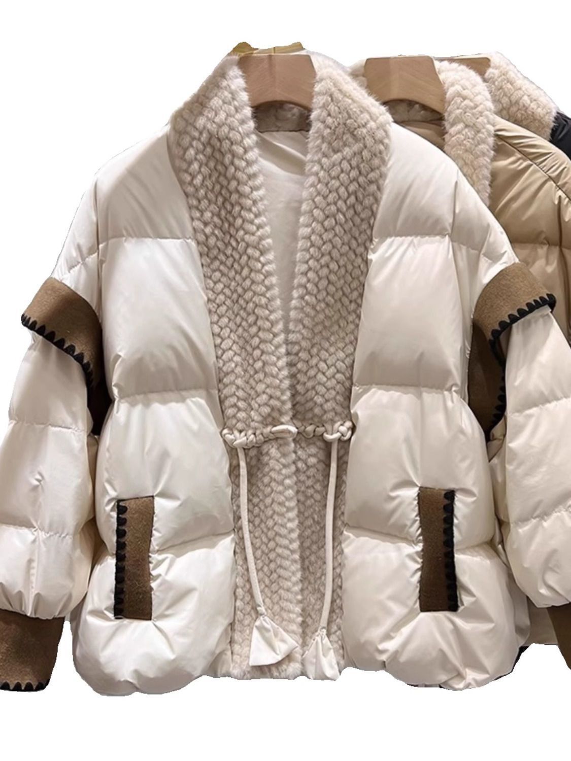 V-neck Padded Down Jacket