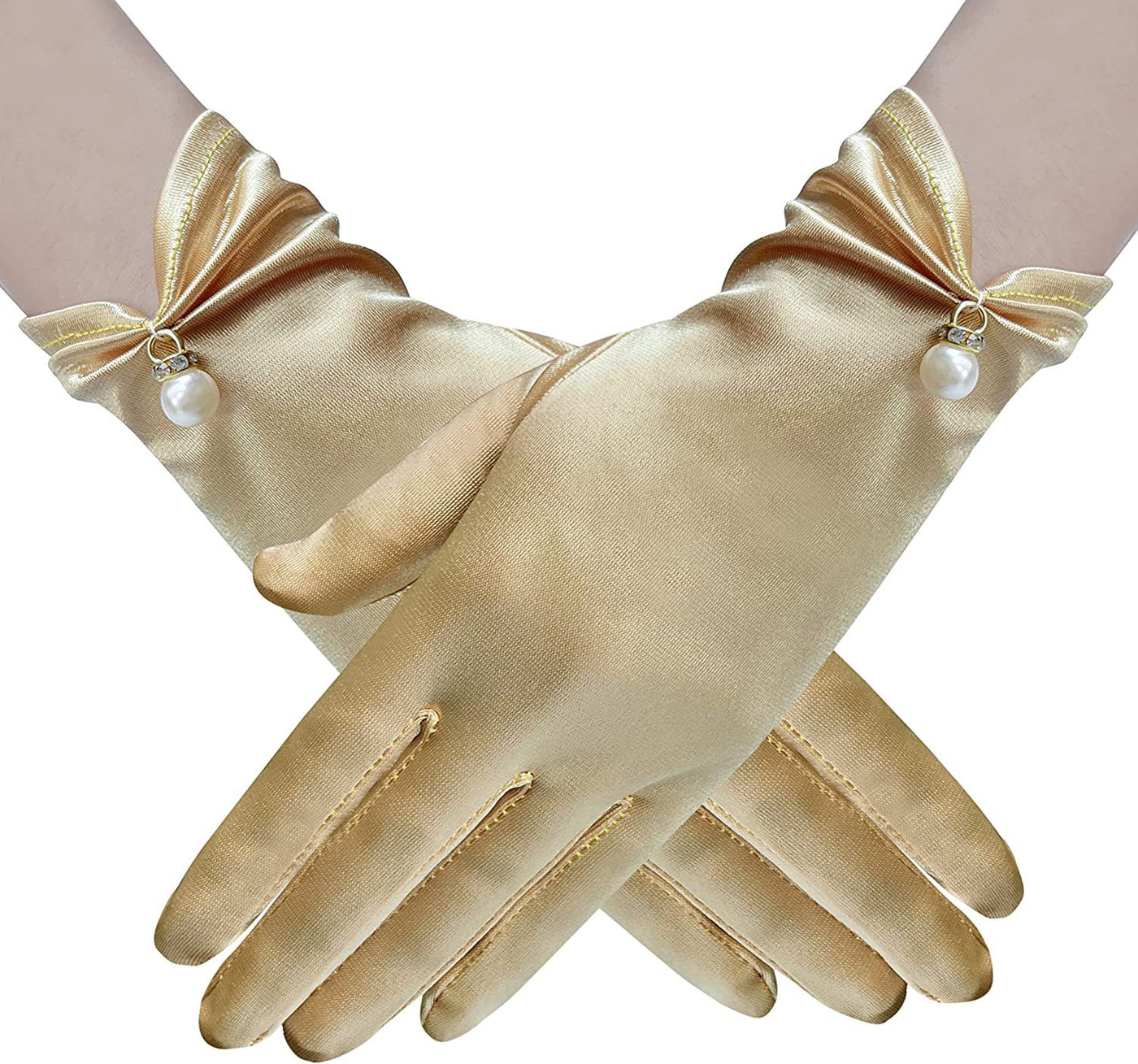 Satin Short Gloves