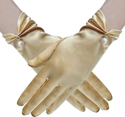 Satin Short Gloves