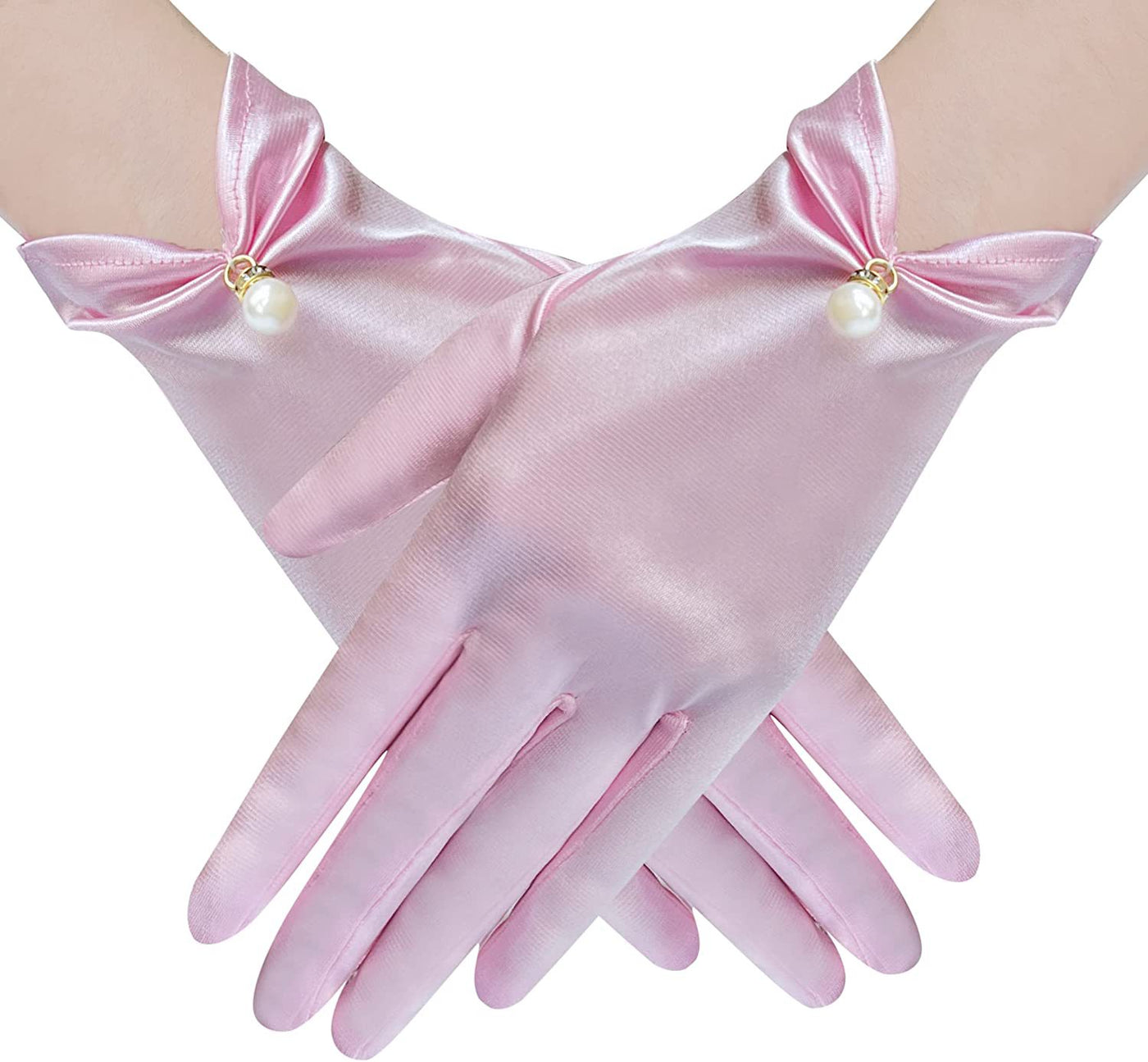Satin Short Gloves