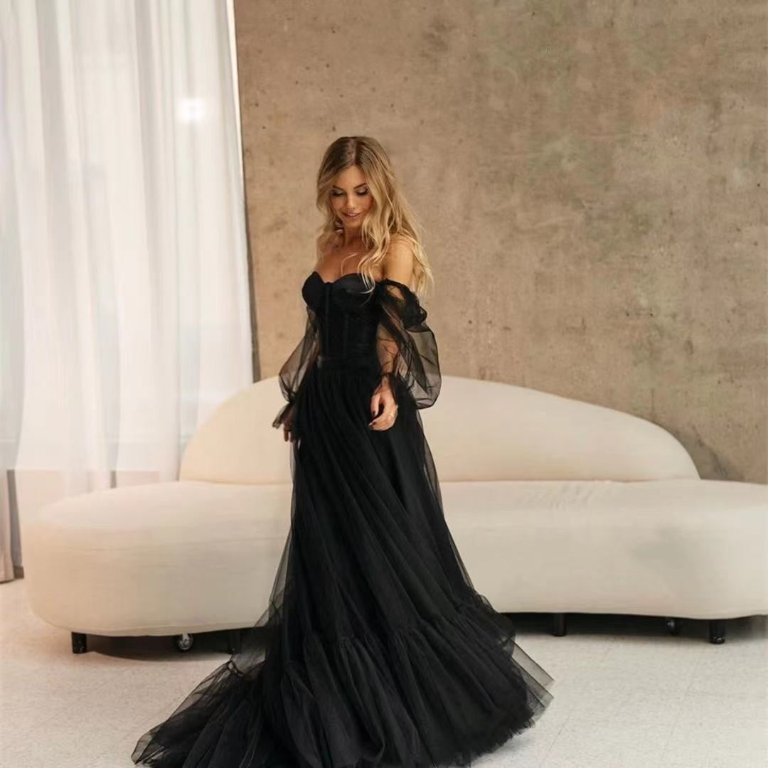 Black Lace Wedding Dress