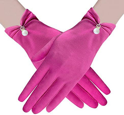 Satin Short Gloves
