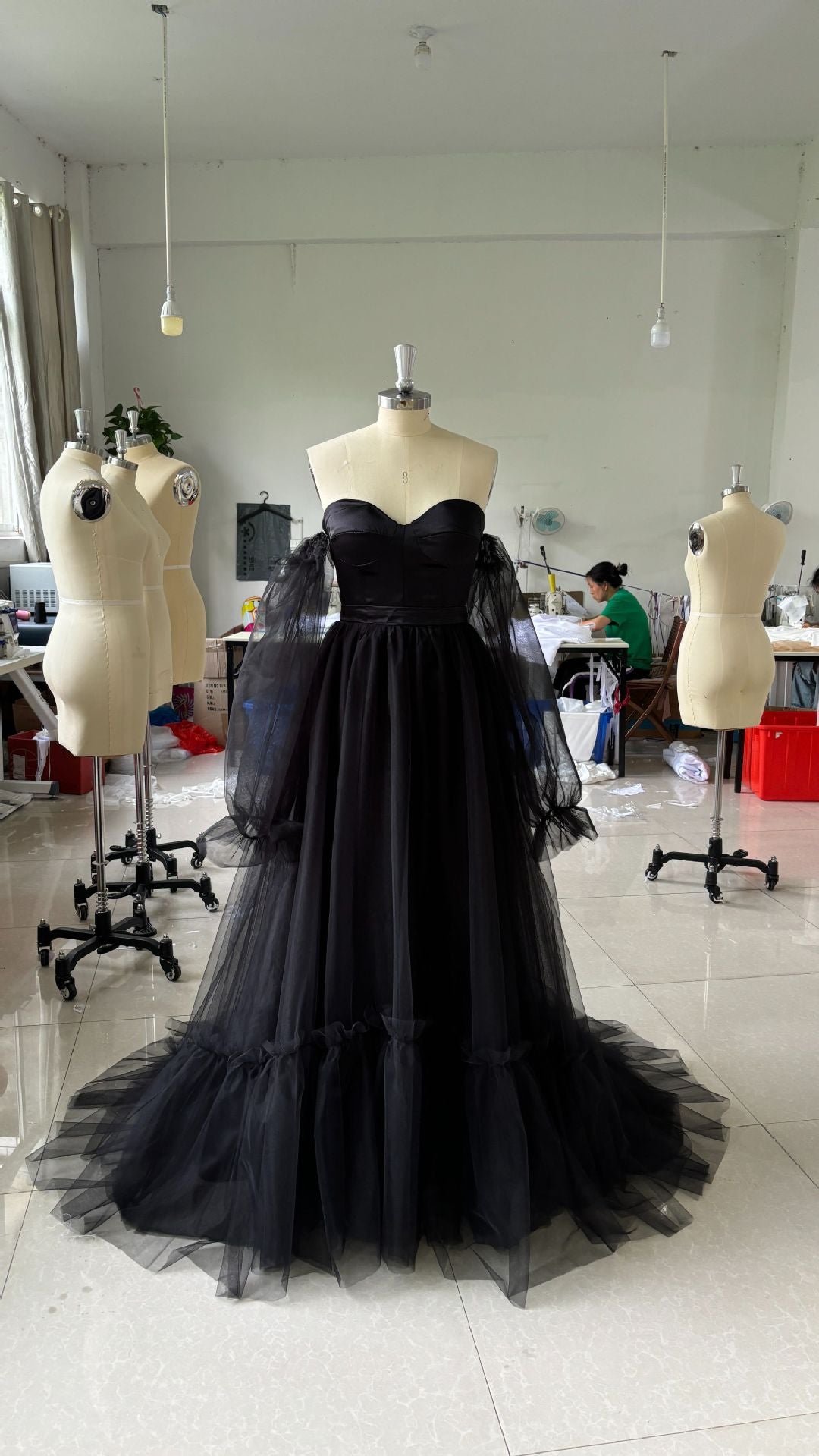 Black Lace Wedding Dress