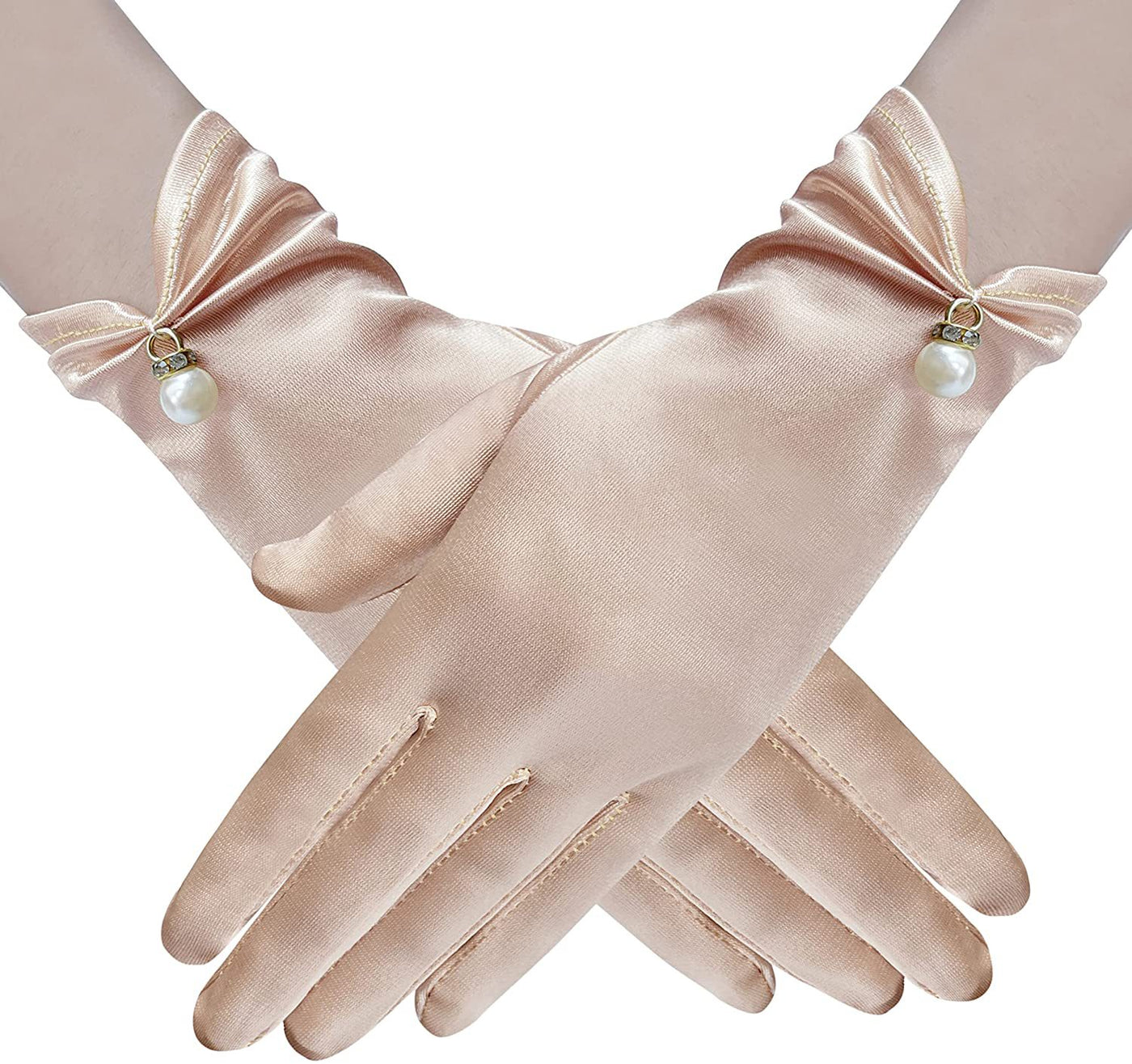 Satin Short Gloves