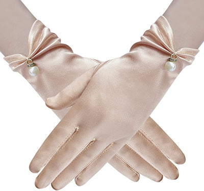 Satin Short Gloves