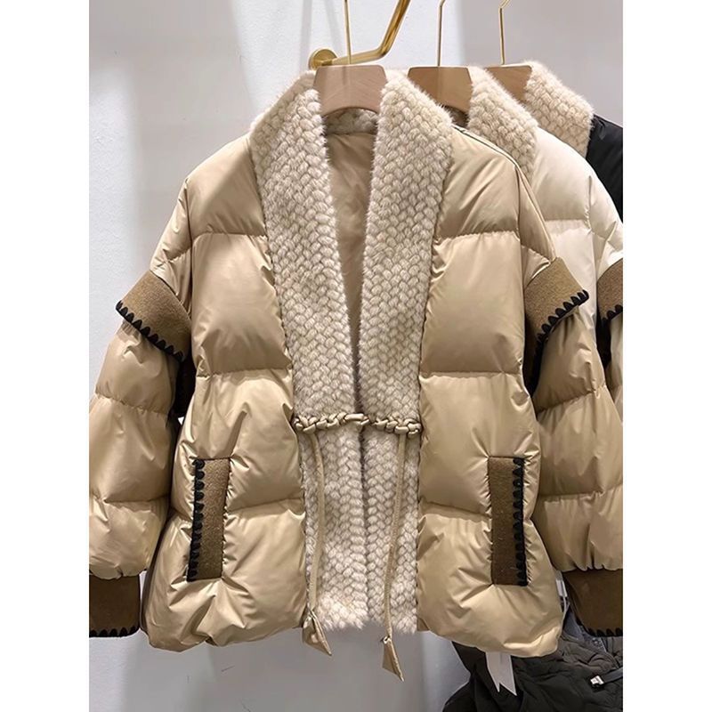 V-neck Padded Down Jacket