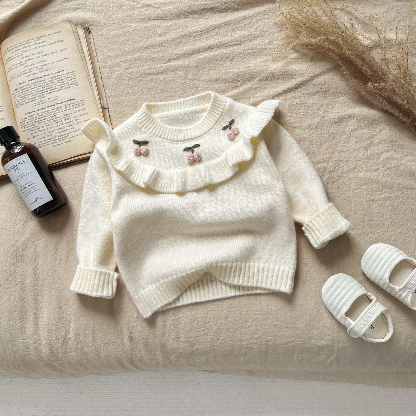Baby Lace Collar Knitted Top