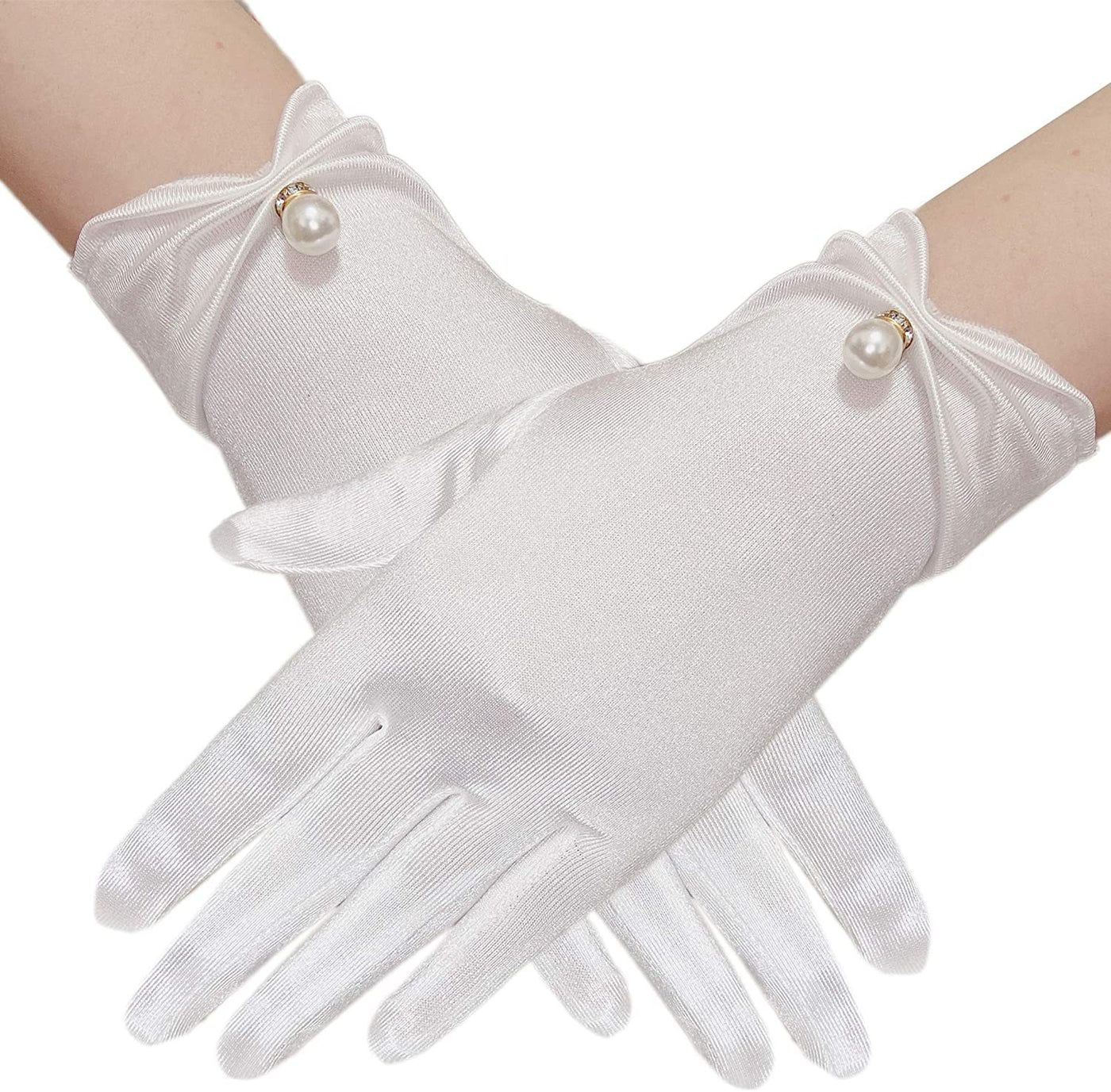 Satin Short Gloves