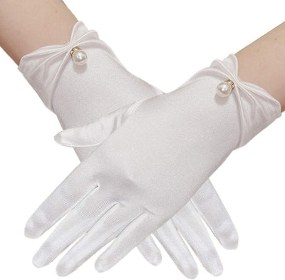 Satin Short Gloves