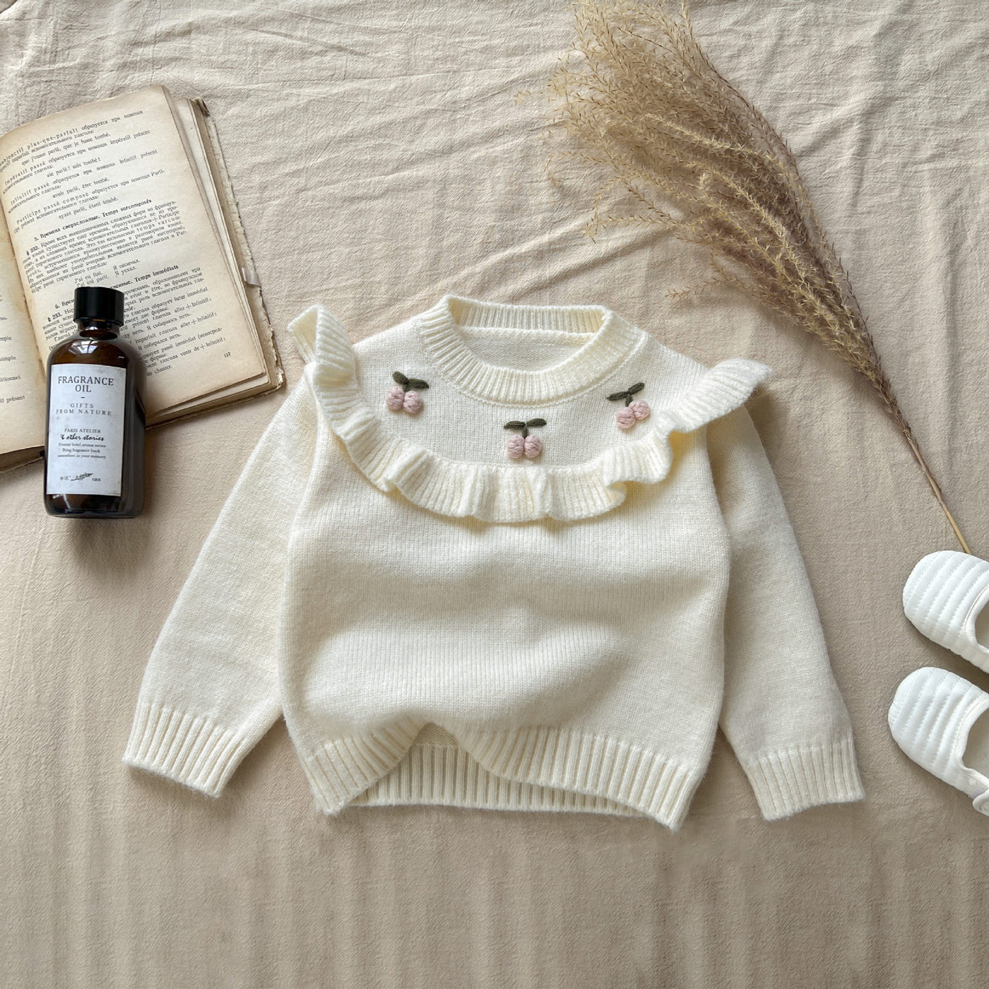 Baby Lace Collar Knitted Top