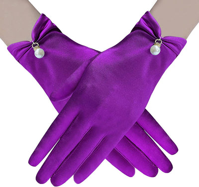 Satin Short Gloves