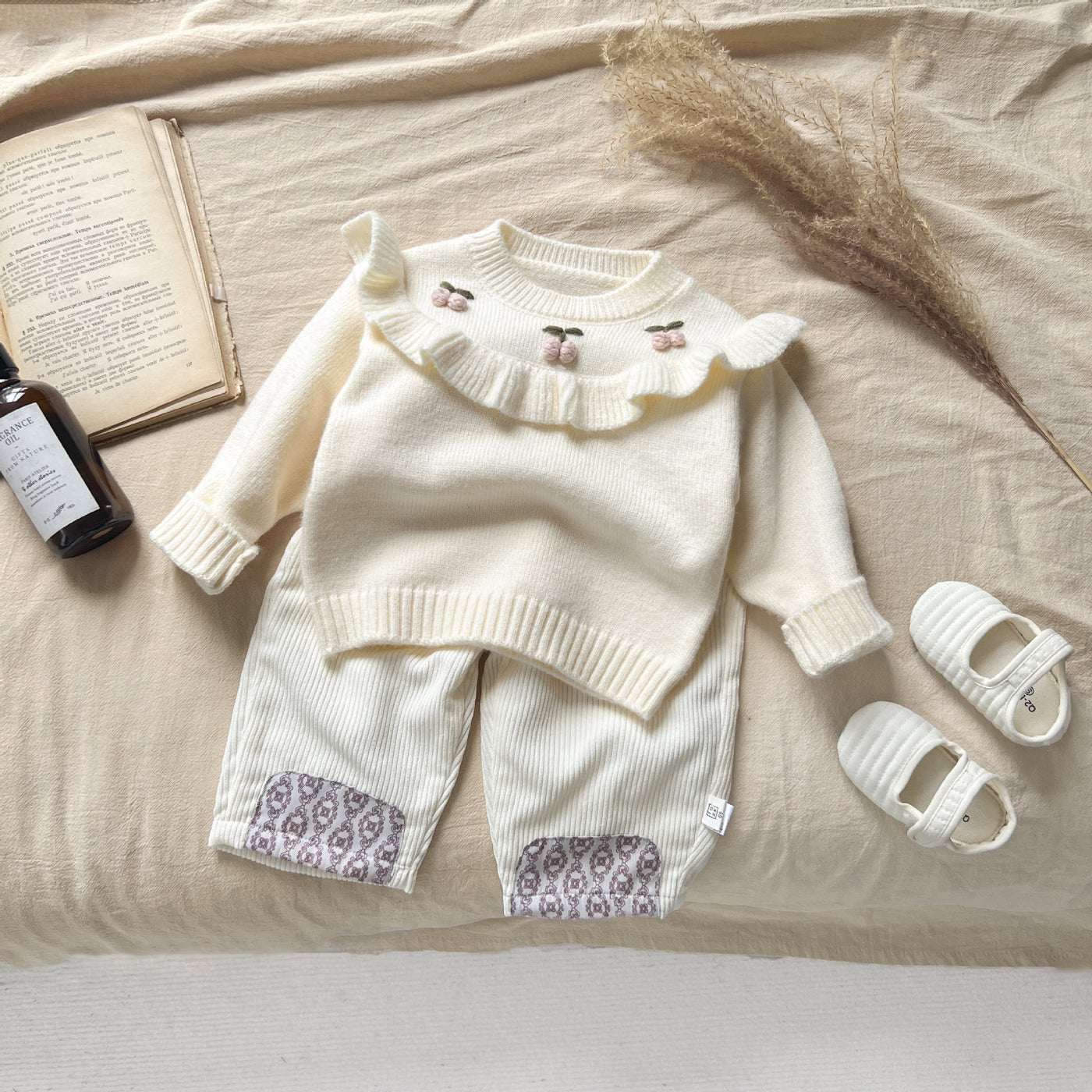 Baby Lace Collar Knitted Top