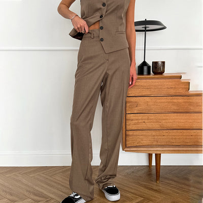 Elegant V-Neck Casual Suit