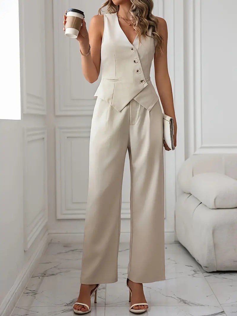 Casual Vest & Pants Suit