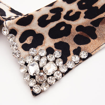 Leopard Print Detachable T-Shirt Collar