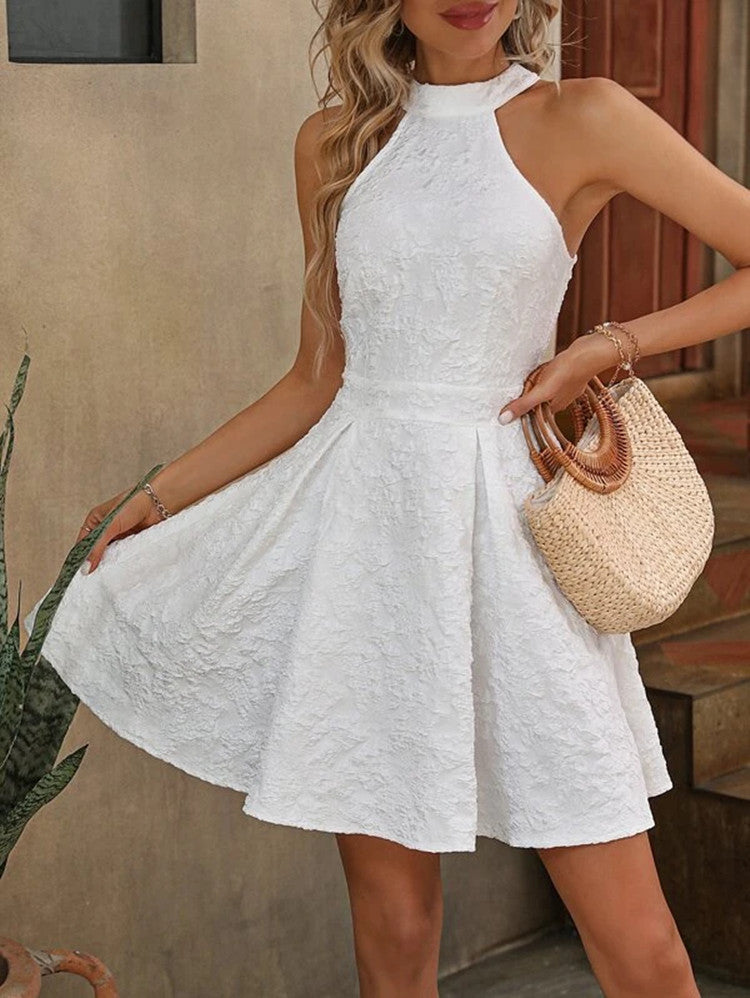 Sleeveless Halter Dress