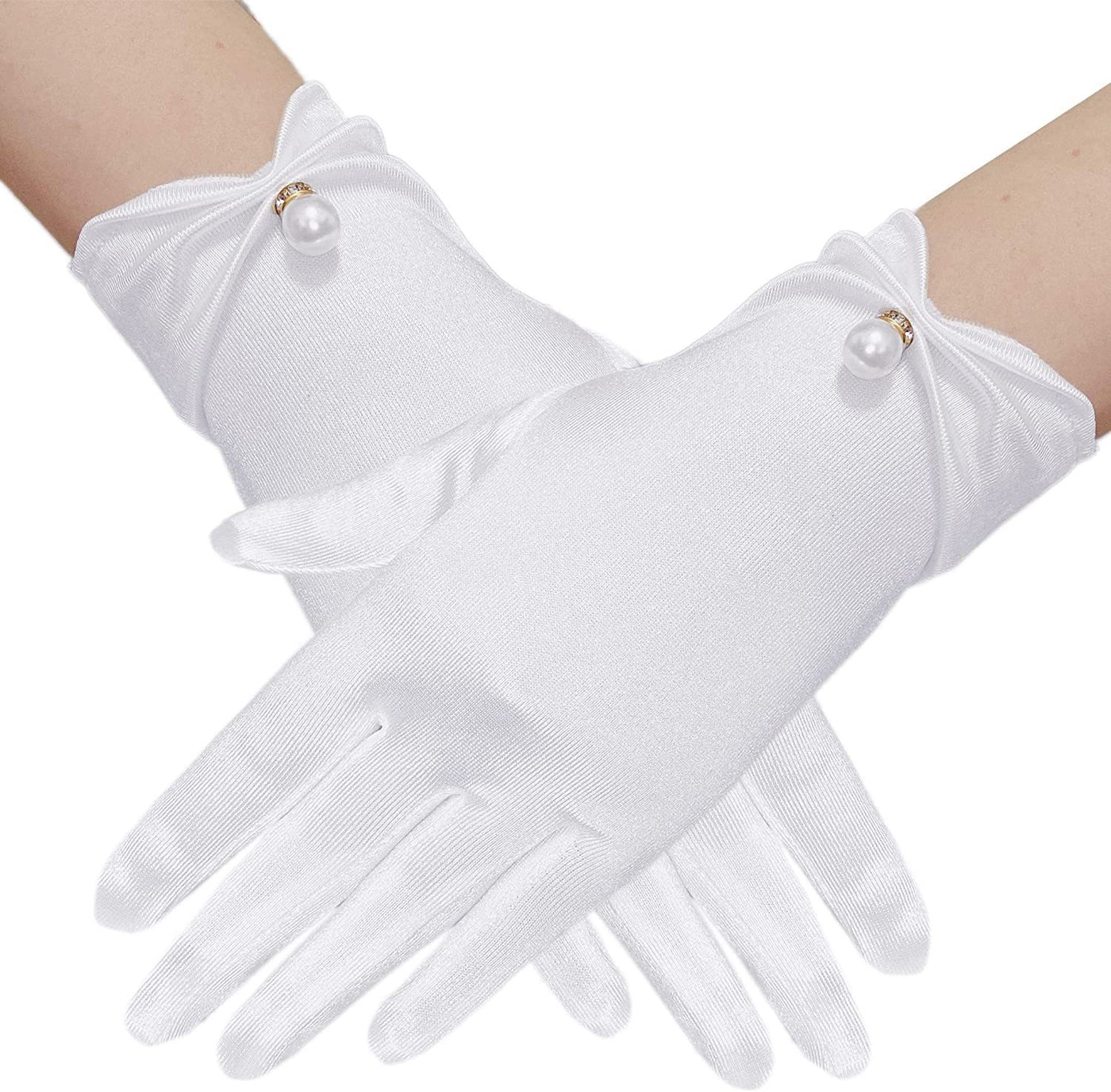 Satin Short Gloves