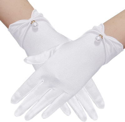 Satin Short Gloves