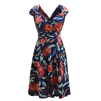 Multiple Wear Lace-up Plus Size Women's Dress