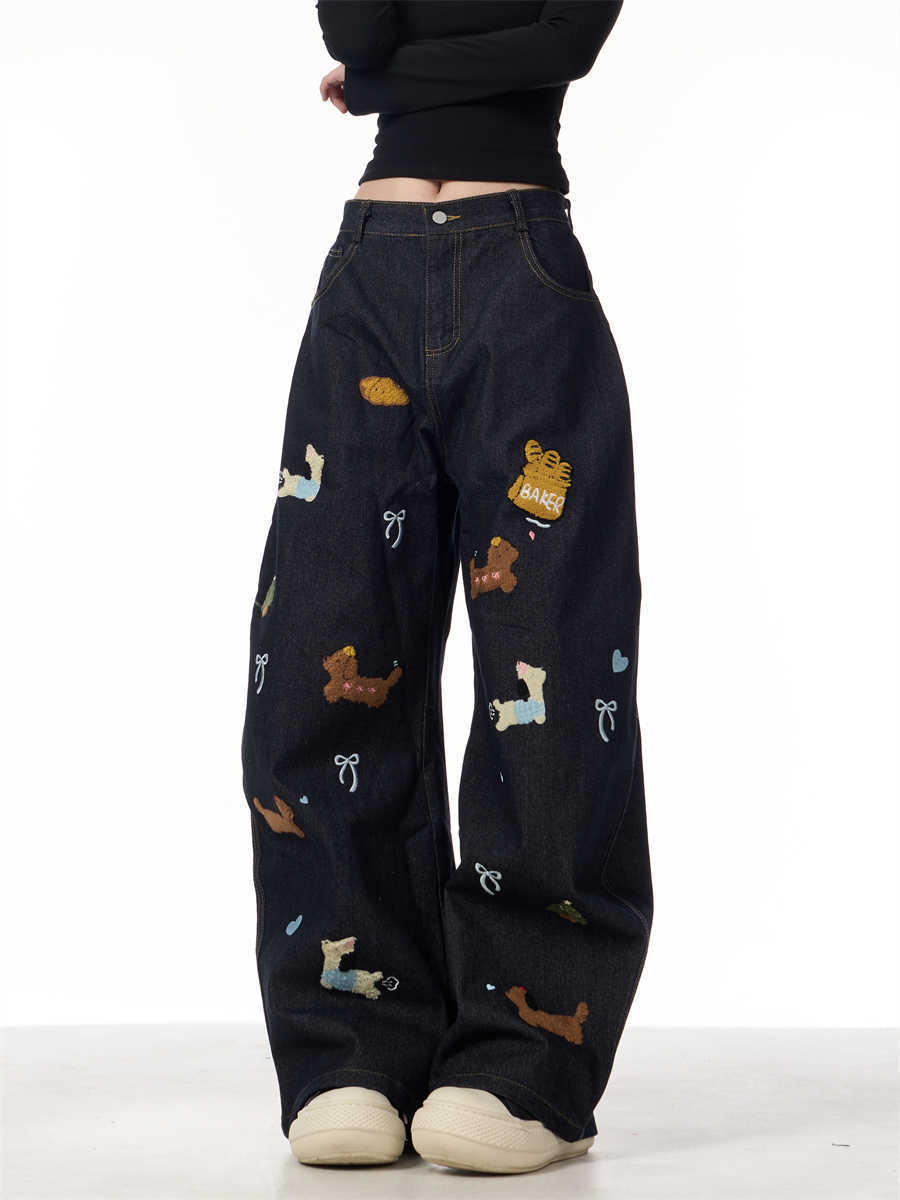 Sausage Dog Patchwork Jeans