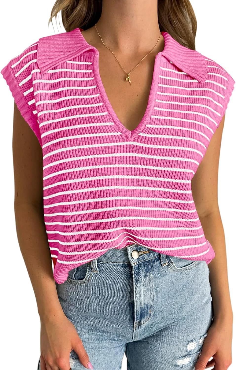 V-neck Knitted Top