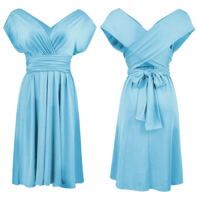 Multiple Wear Lace-up Plus Size Women's Dress