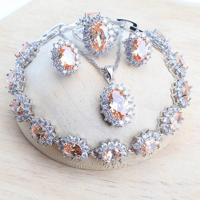 Silver 925 Bridal Jewelry Set
