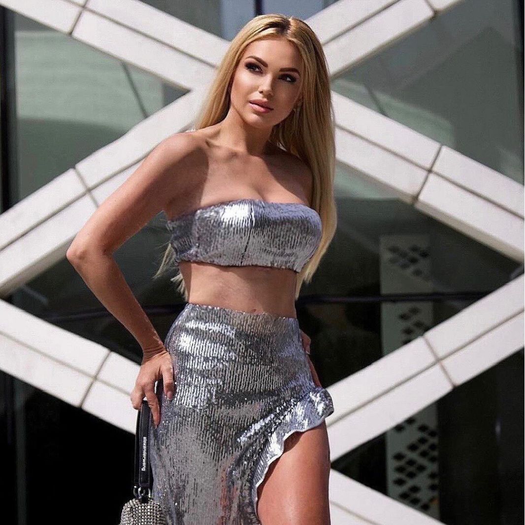 Irregular High-End Sequin Skirt Set