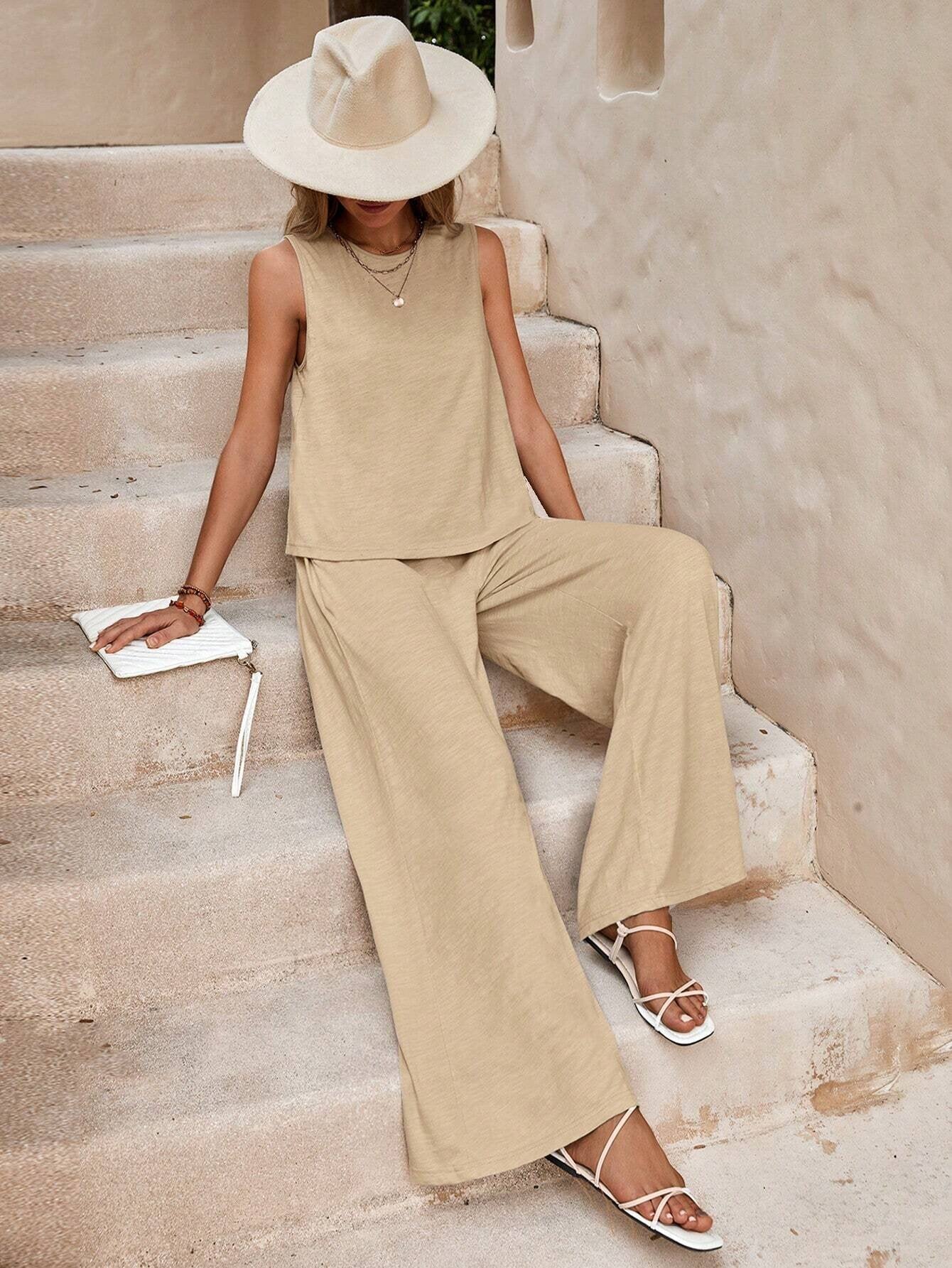 Elegant Two-Piece Casual Suit – Effortless Style & Comfort