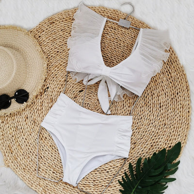 High-Waist Bandage Bikini Set