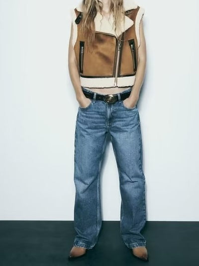 Casual Slim-Fit Crop Vest