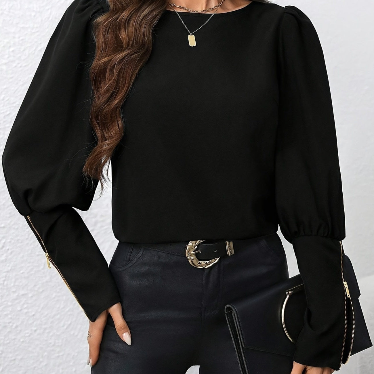 Polo Collar Zip Top
