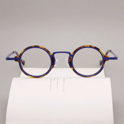 Retro Hawksbill Metal Round Frame Glasses