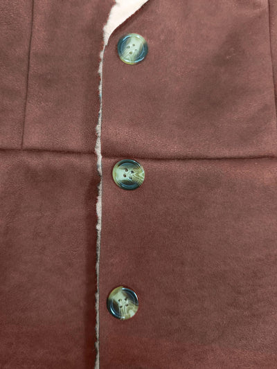 Cold-Proof Leather & Velvet Coat
