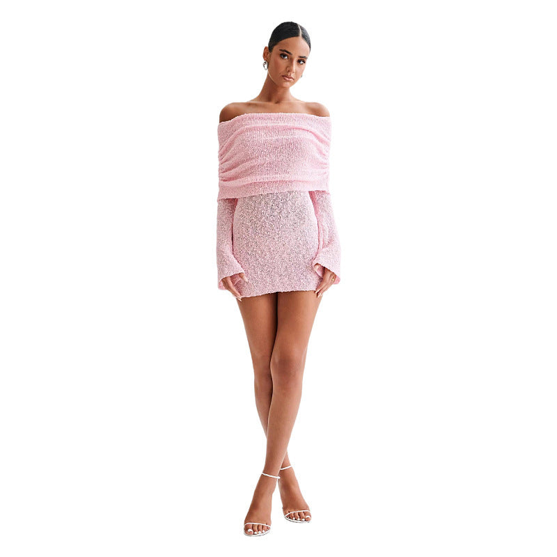 Hollow-Out Off-Shoulder Dress
